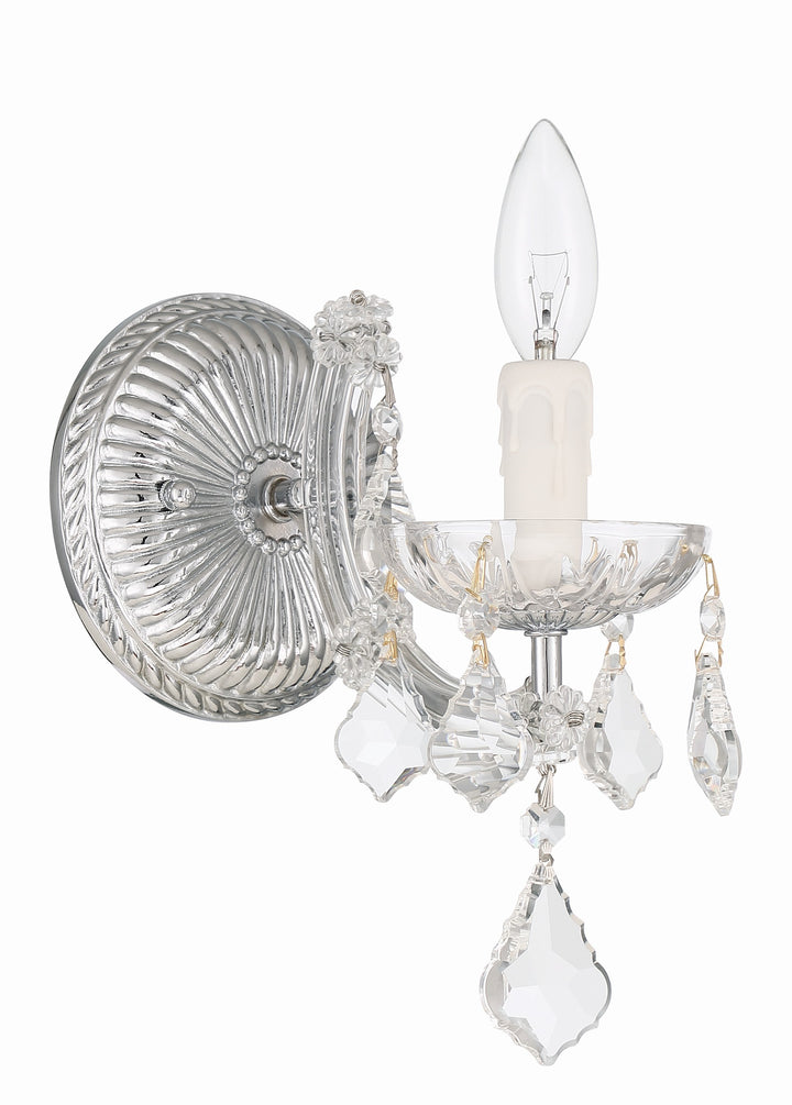 Crystorama Maria Theresa 1 Light Hand Cut Crystal Gold Sconce