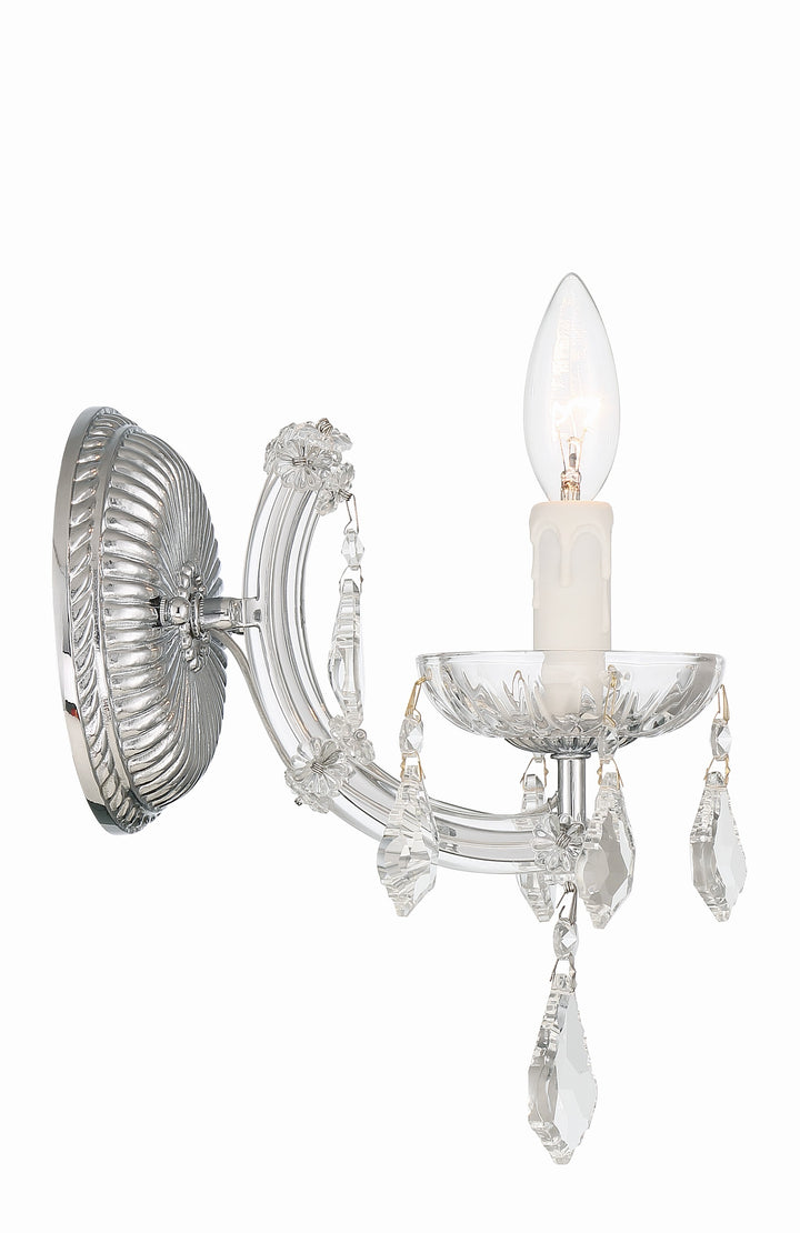 Crystorama Maria Theresa 1 Light Hand Cut Crystal Gold Sconce