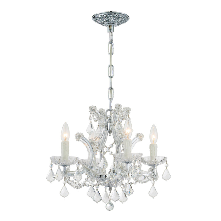 Maria Theresa 4 Light Spectra Crystal Gold Mini Chandelier