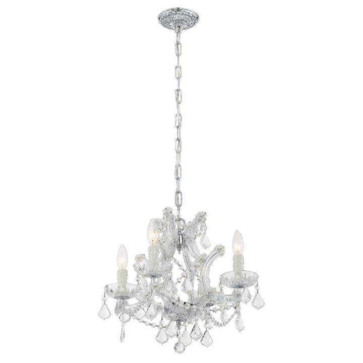 Crystorama Maria Theresa 4 Light Spectra Crystal Gold Mini Chandelier