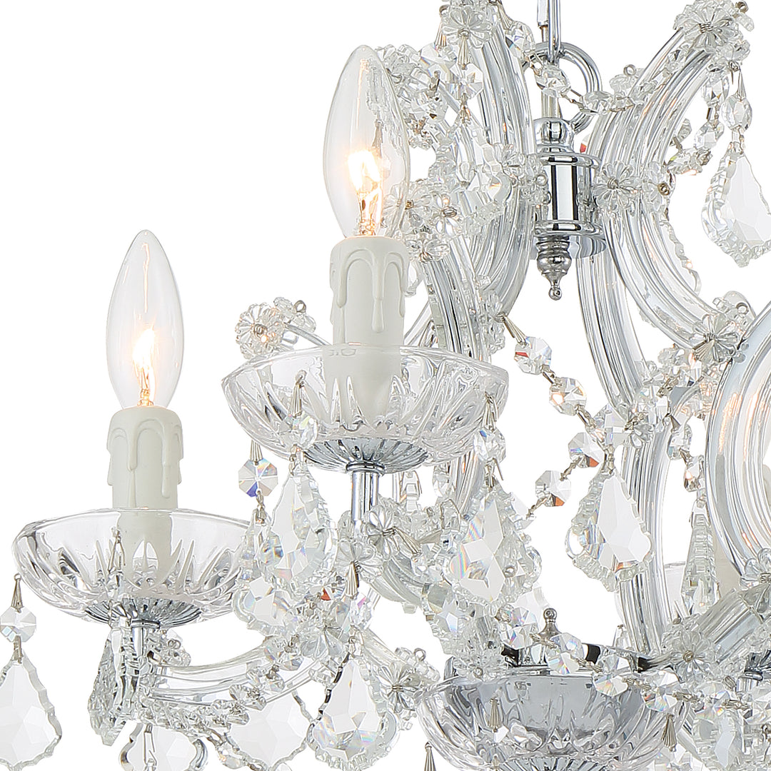 Crystorama Maria Theresa 4 Light Spectra Crystal Gold Mini Chandelier