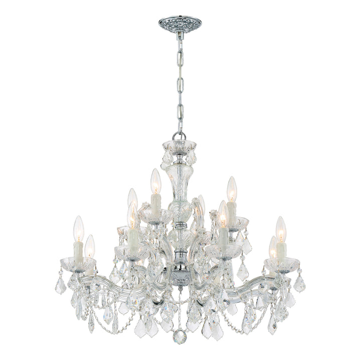 Maria Theresa 12 Light Swarovski Strass Crystal Gold Chandelier