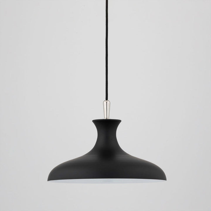 Cassidy Pendant 10" - Polished Nickel/Dusk Black