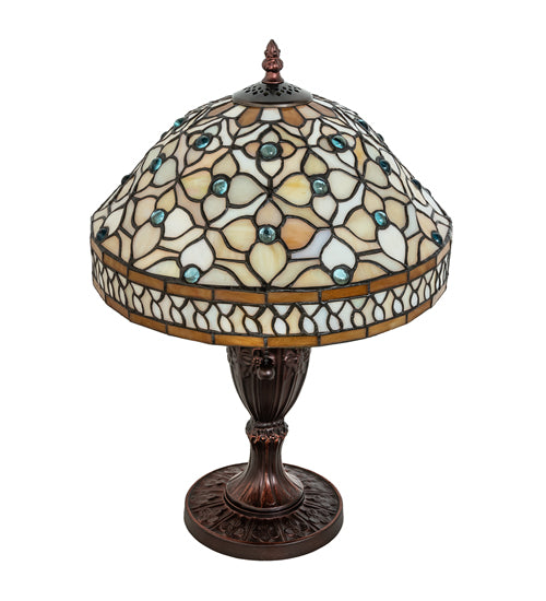 10" High Jeweled Quatrefoil Accent Lamp