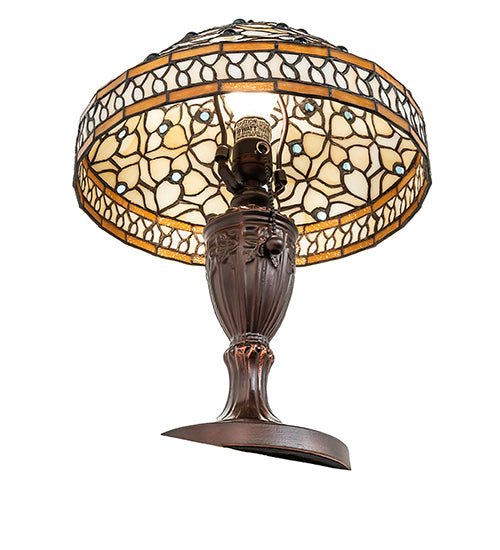 10" High Jeweled Quatrefoil Accent Lamp