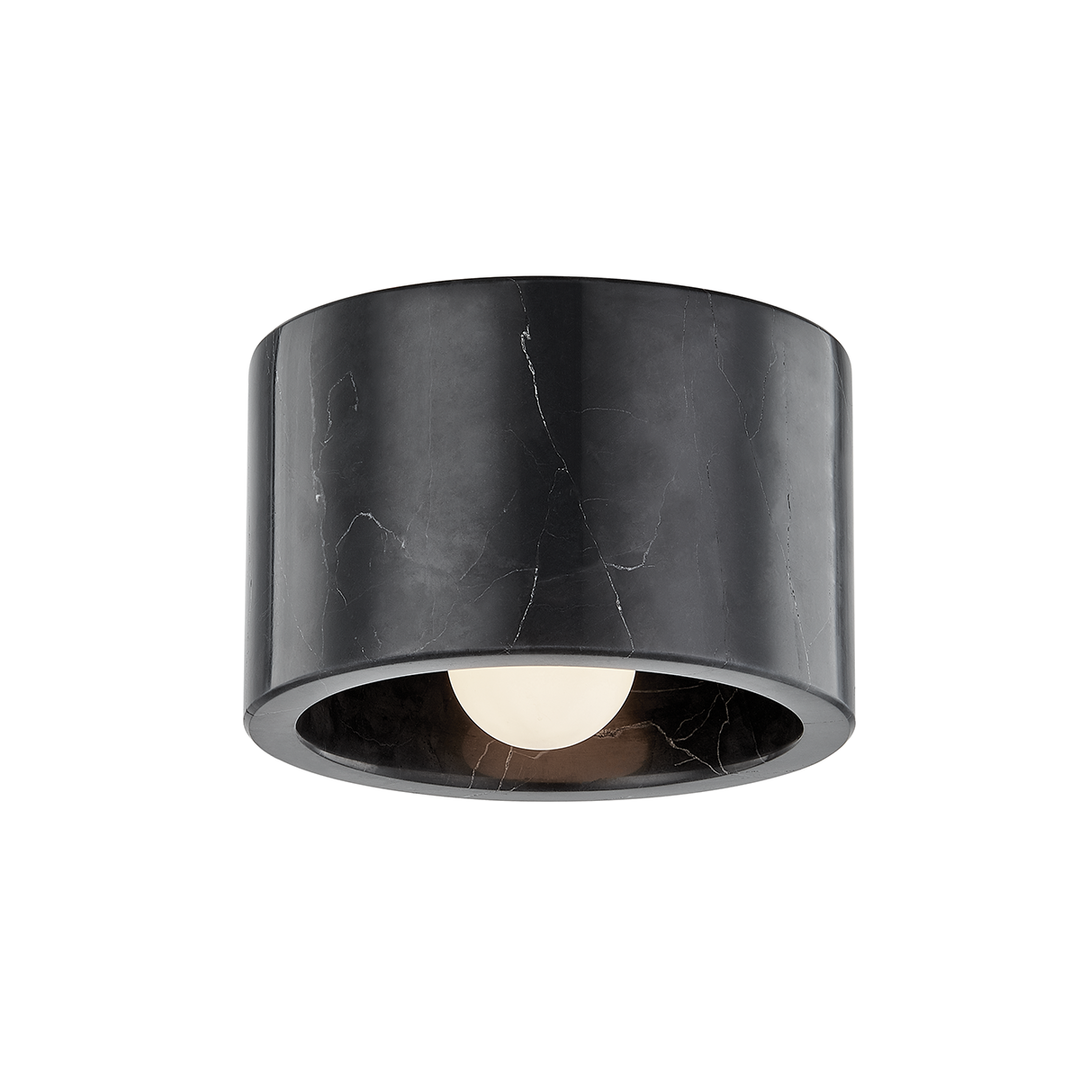 Loris Flush Mount Marble - Polished Nickel