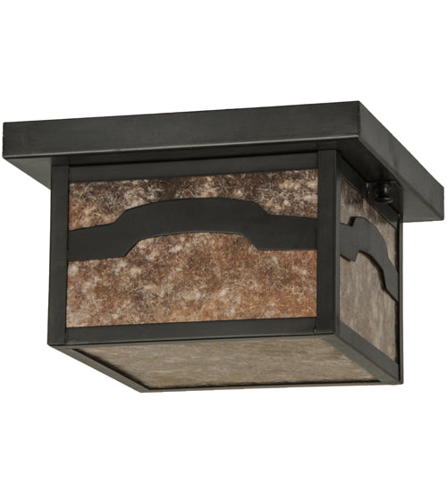 10"Sq Hyde Park Mountain View Flushmount