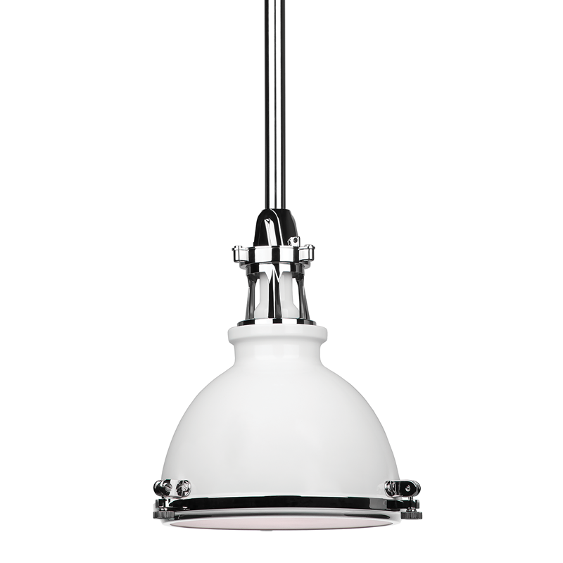 Massena Pendant 10" - White Polished Nickel