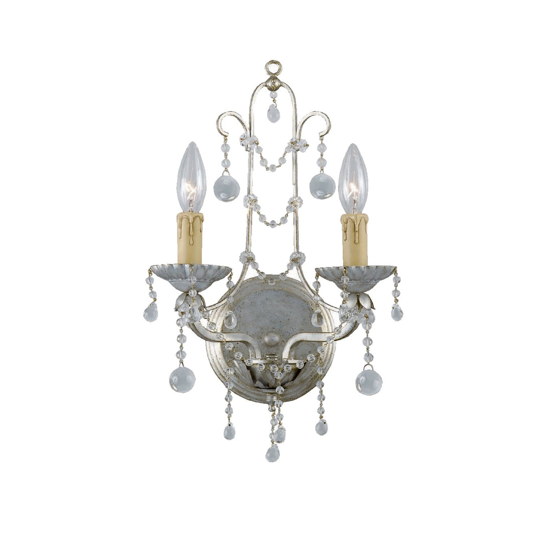 Paris Market 2 Light Silver Leaf Sconce