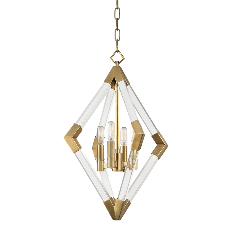 Lyons Pendant 24" - Aged Brass