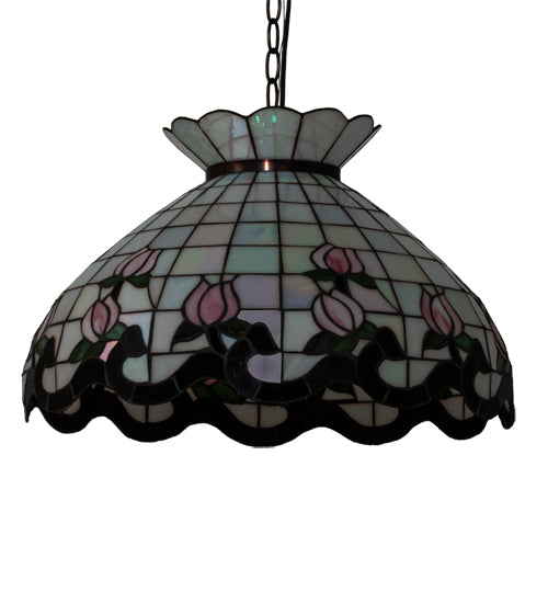 20" Wide Roseborder Pendant