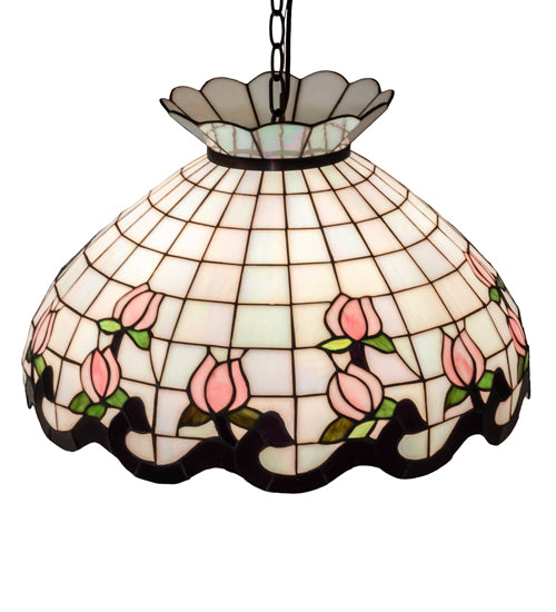 20" Wide Roseborder Pendant