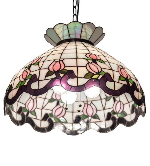 20" Wide Roseborder Pendant