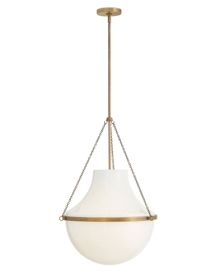 Collins Large Pendant, Heritage Brass