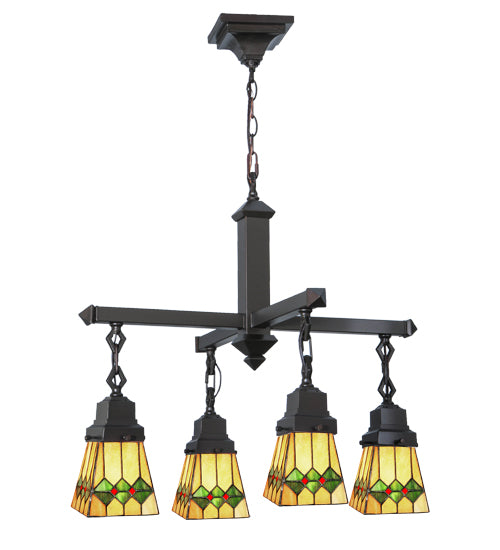 26"W Martini Mission 4 Lt Chandelier