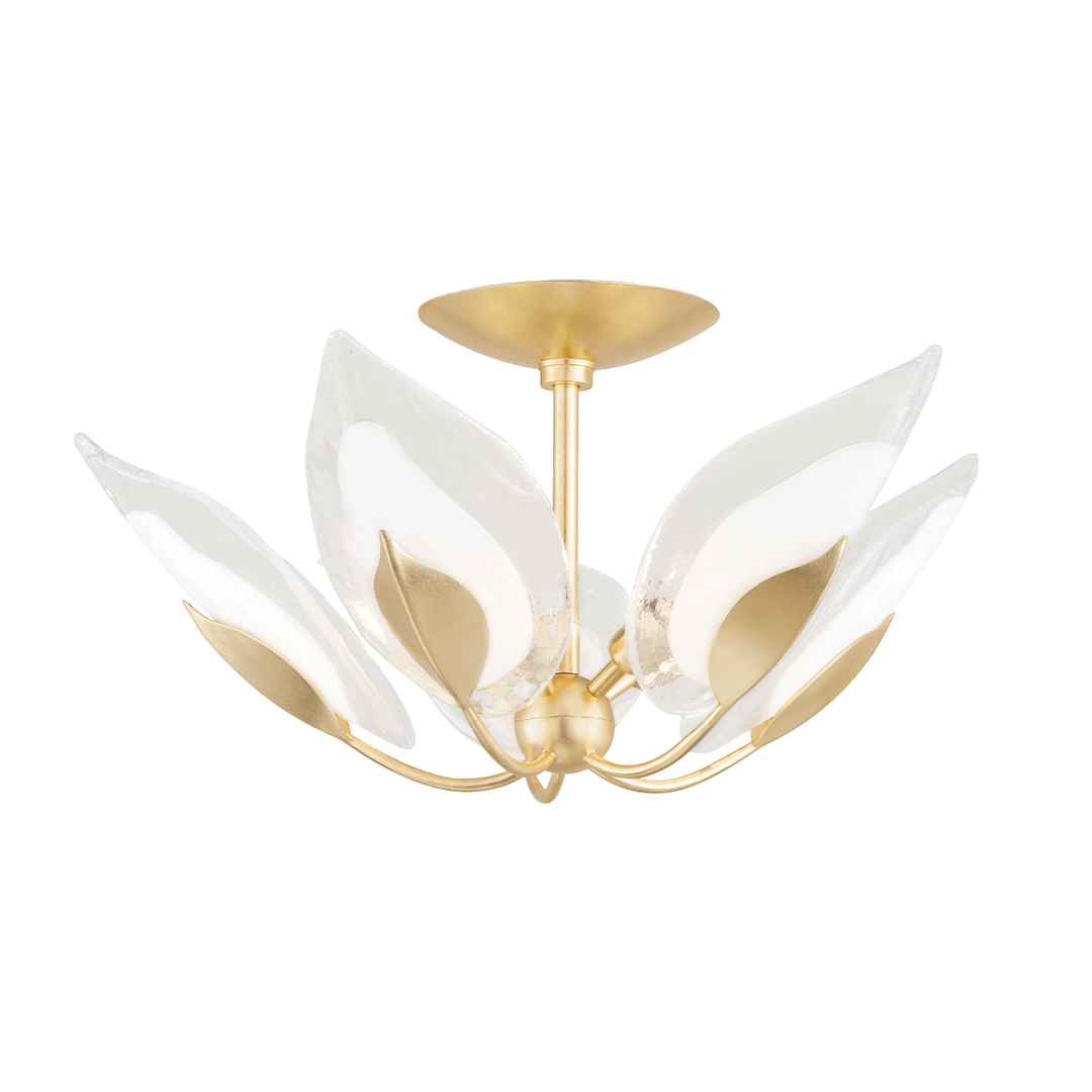 Blossom Semi Flush - Gold Leaf