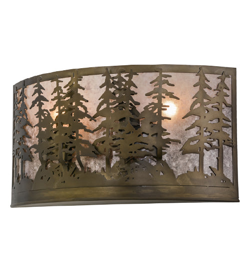 24" Wide Tall Pines Wall Sconce