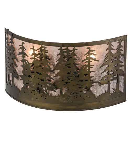 24" Wide Tall Pines Wall Sconce