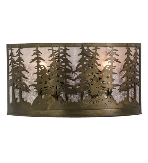 24" Wide Tall Pines Wall Sconce