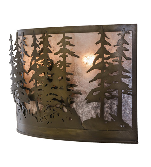 24" Wide Tall Pines Wall Sconce