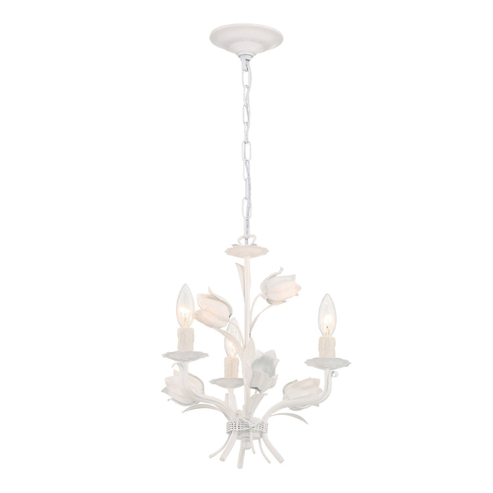 Crystorama Southport 3 Light Wet White Mini Chandelier