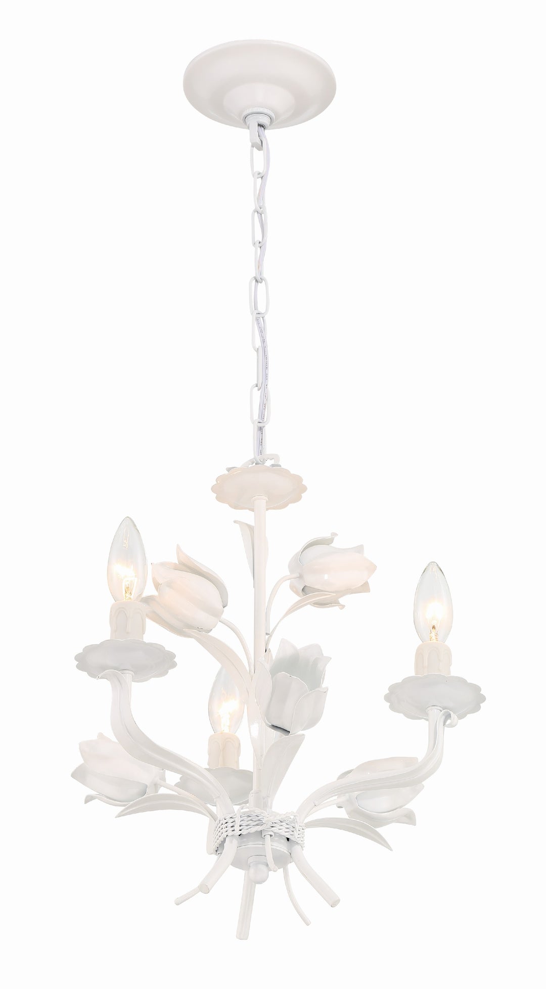 Crystorama Southport 3 Light Wet White Mini Chandelier