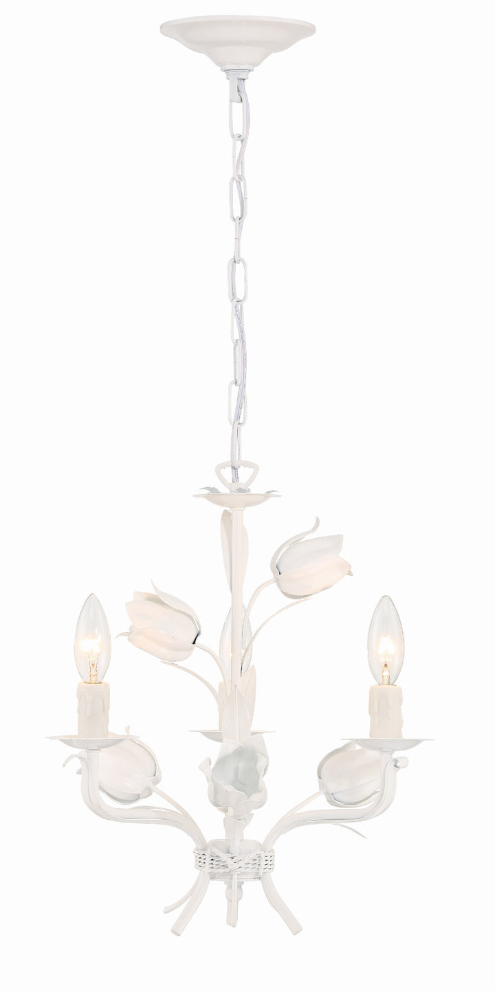 Crystorama Southport 3 Light Wet White Mini Chandelier