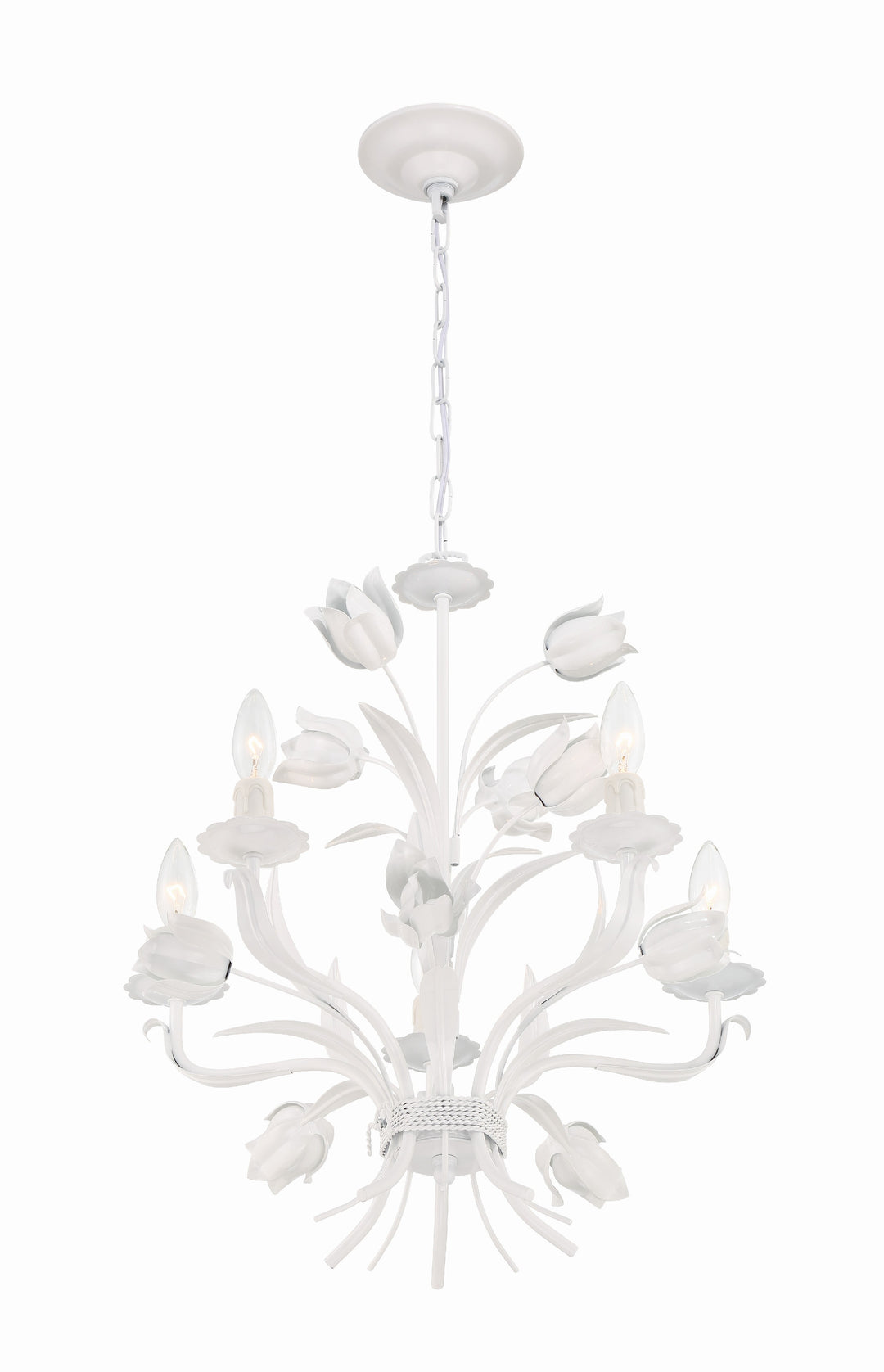 Crystorama Southport 5 Light Wet White Chandelier