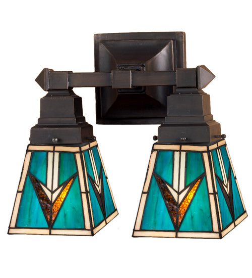 12" Wide Valencia Mission 2 Light Wall Sconce