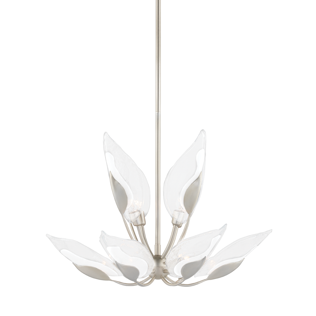 Blossom Chandelier 18" - Silver Leaf