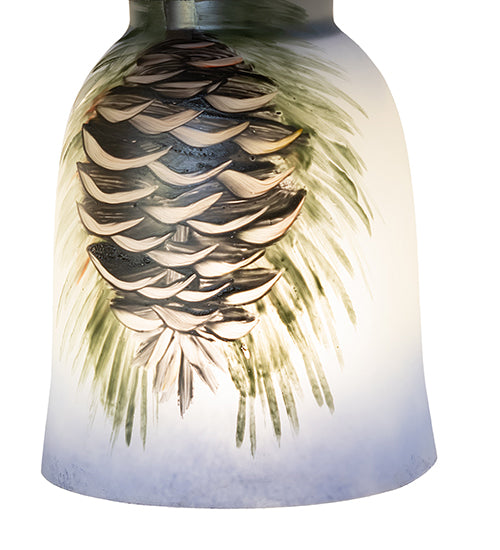 16" Wide Pinecone 2 Light Hand Painted Wall Sconce