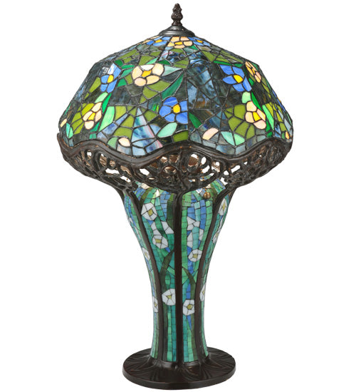 23.5"H Tiffany Cobweb Mosaic Base Table Lamp