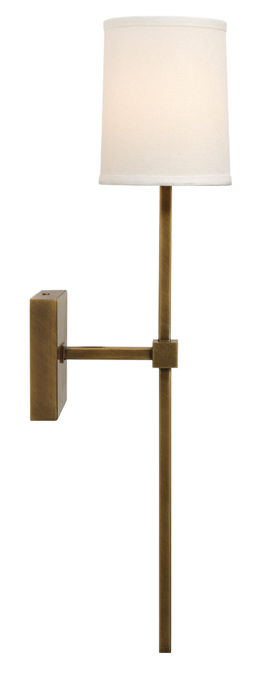 Minerva Wall Sconce-Antique Brass-White