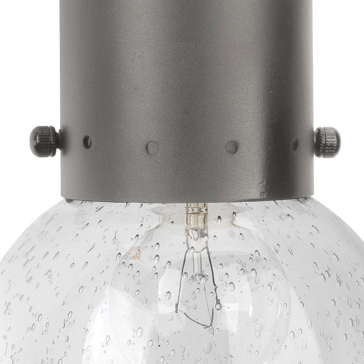 Strada Pendant Sconce-Gunmetal-Clear Glass