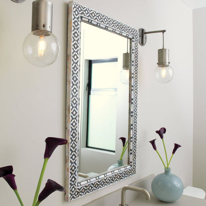 Strada Pendant Sconce-Gunmetal-Clear Glass