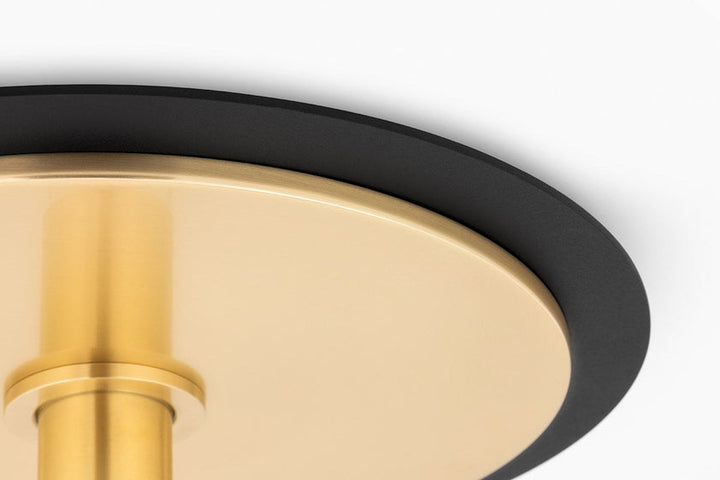 Milo Flush Mount 6" - Aged Brass/Dusk Black