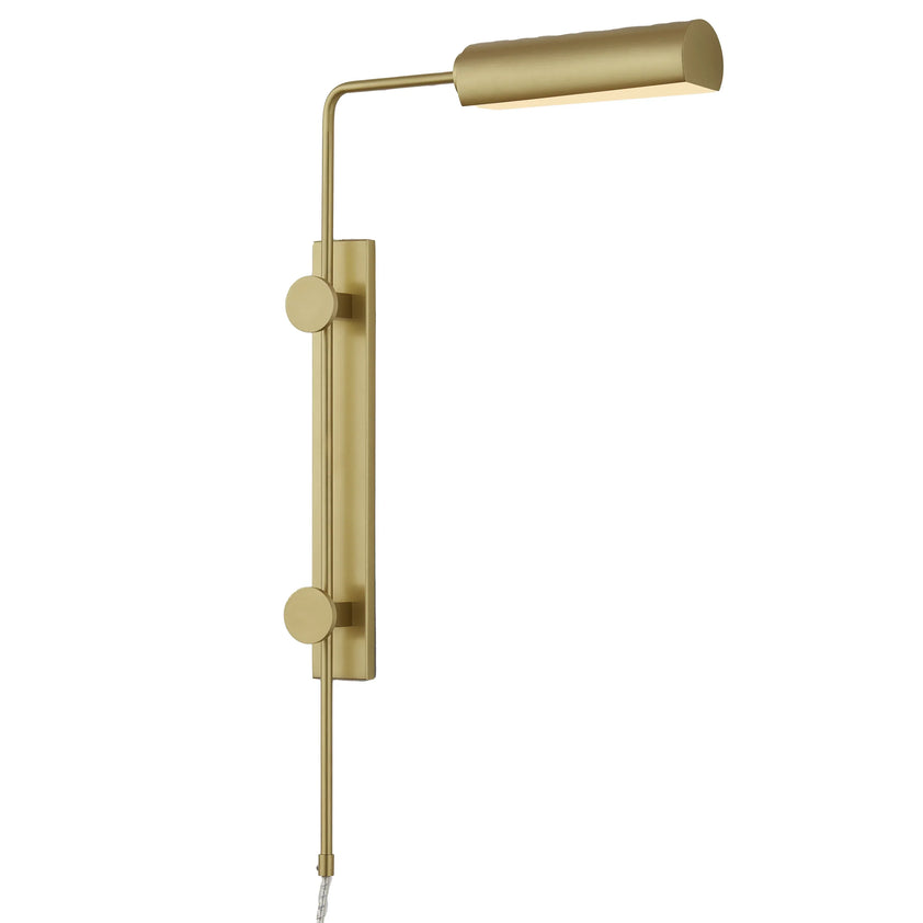 Satire Brass Swing-Arm Wall Sconce