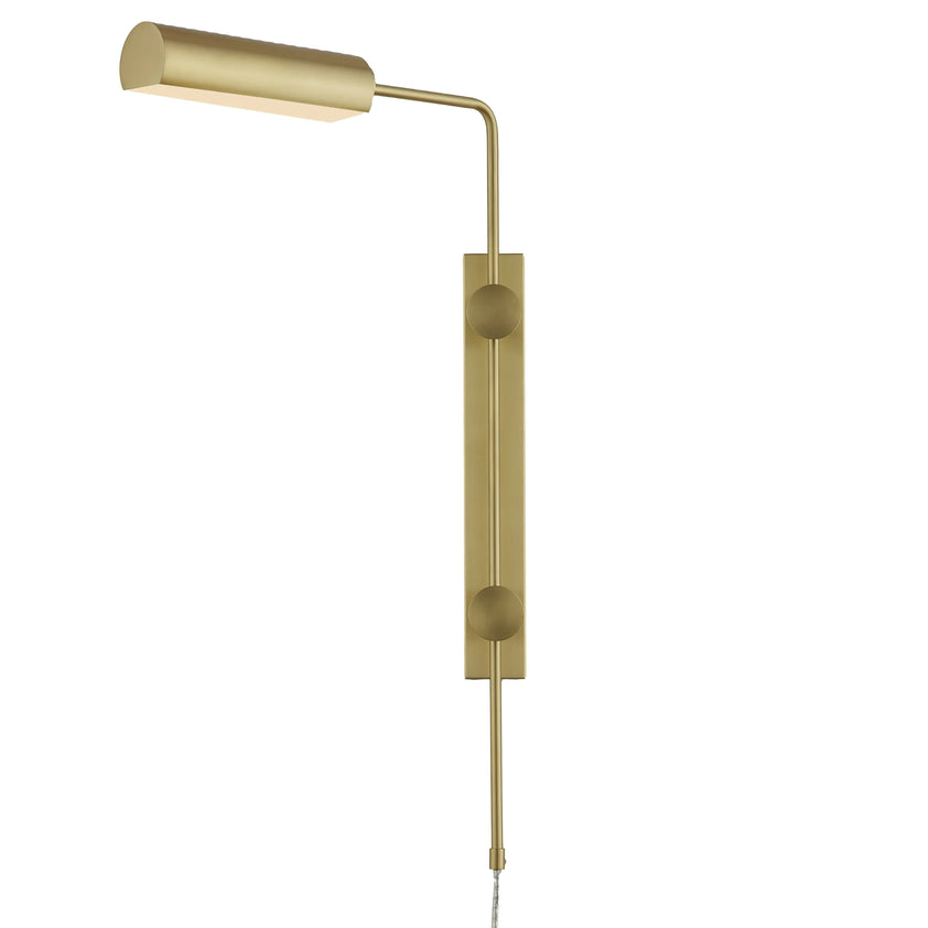 Satire Brass Swing-Arm Wall Sconce