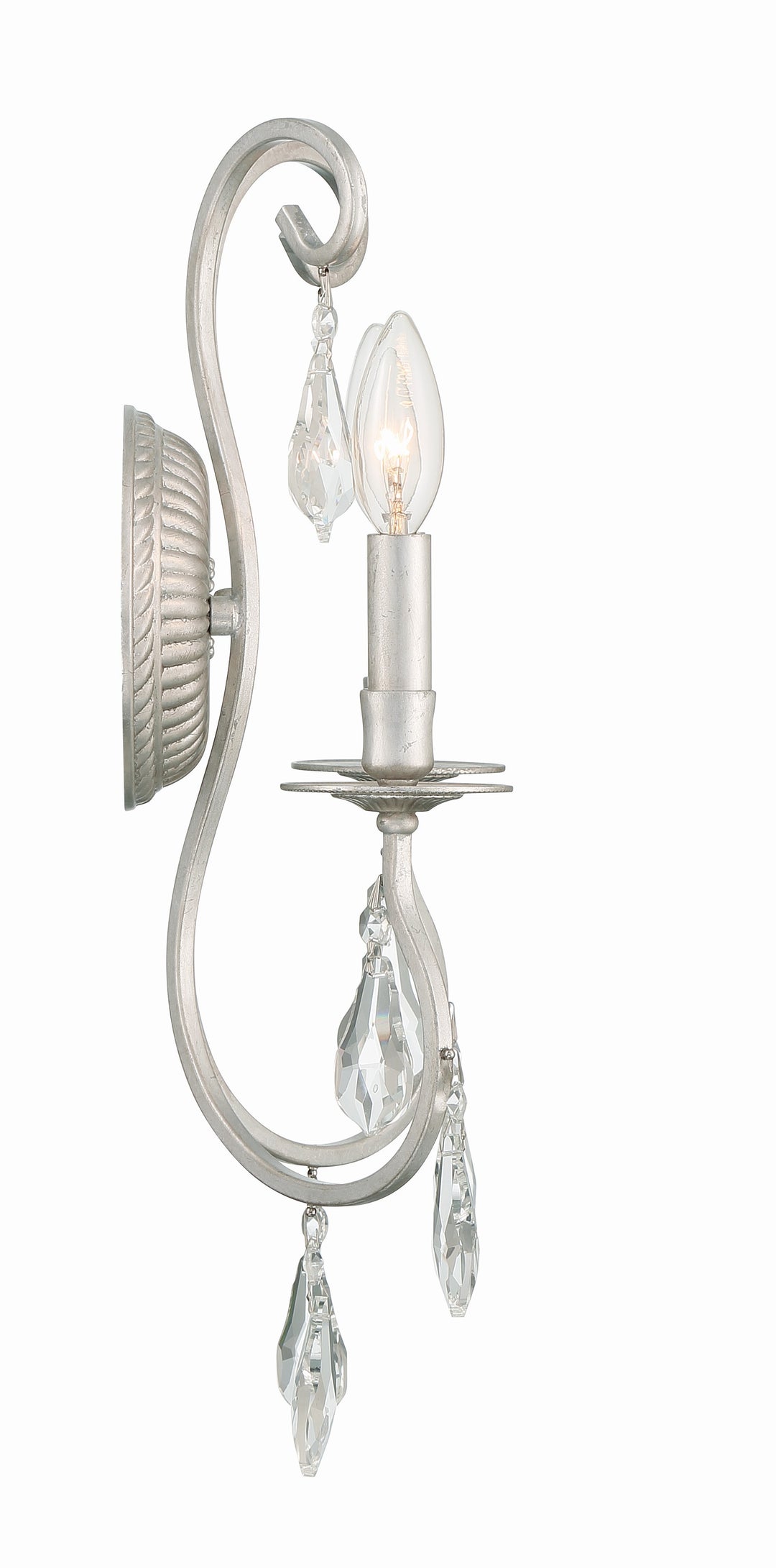 Crystorama Ashton 2 Light Hand Cut Crystal Olde Silver Sconce