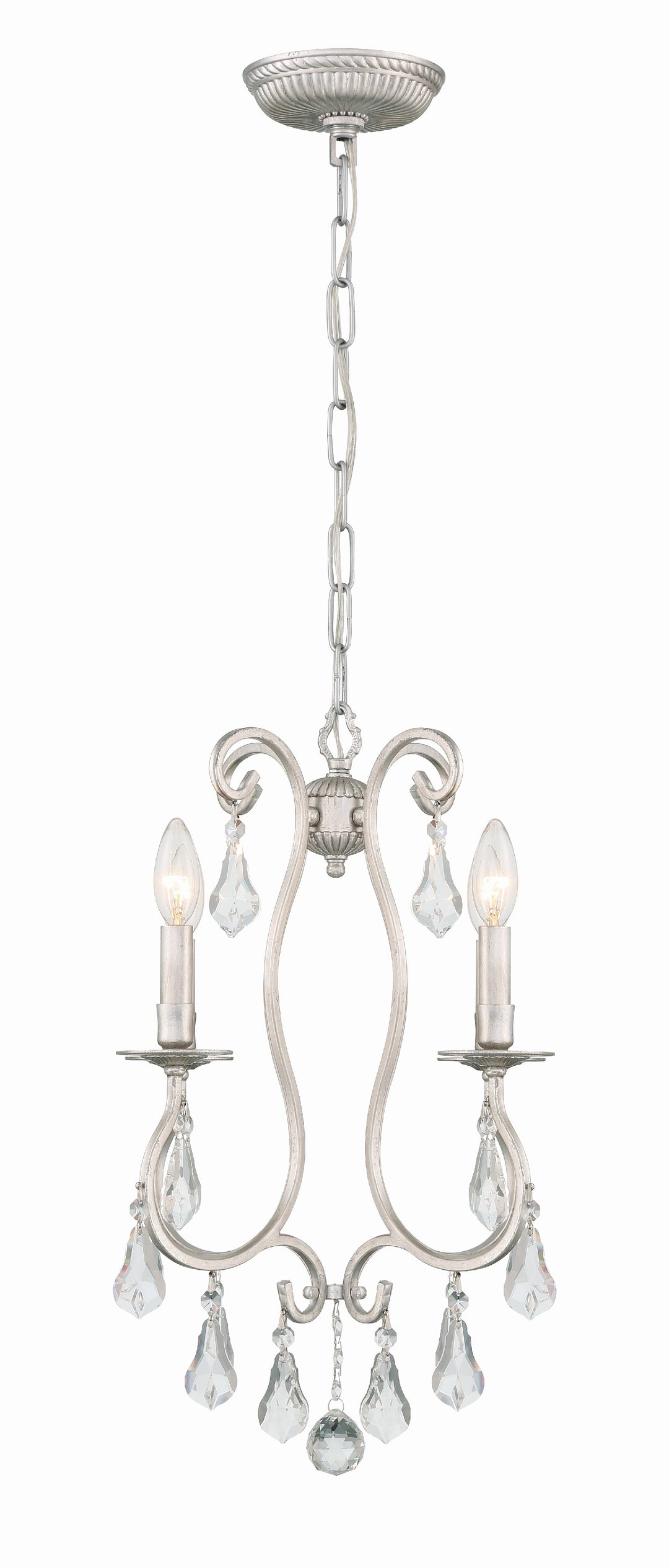 Crystorama Ashton 4 Light Swarovski Strass Crystal English Bronze Mini Chandelier