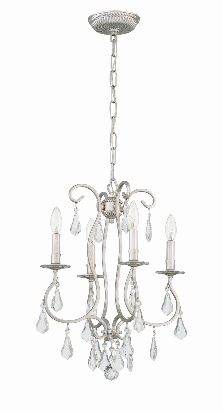 Crystorama Ashton 4 Light Swarovski Strass Crystal English Bronze Mini Chandelier