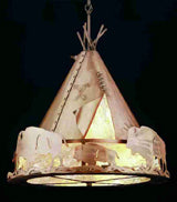 33"W Teepee W/ Buffalo Pendant