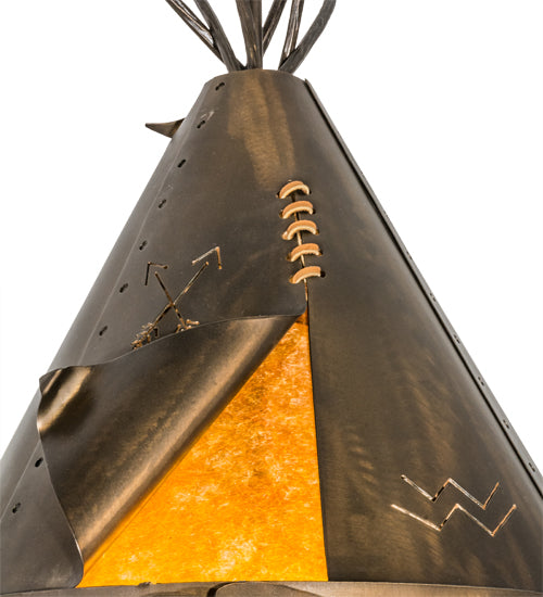 20"W Teepee W/ Buffalo Pendant