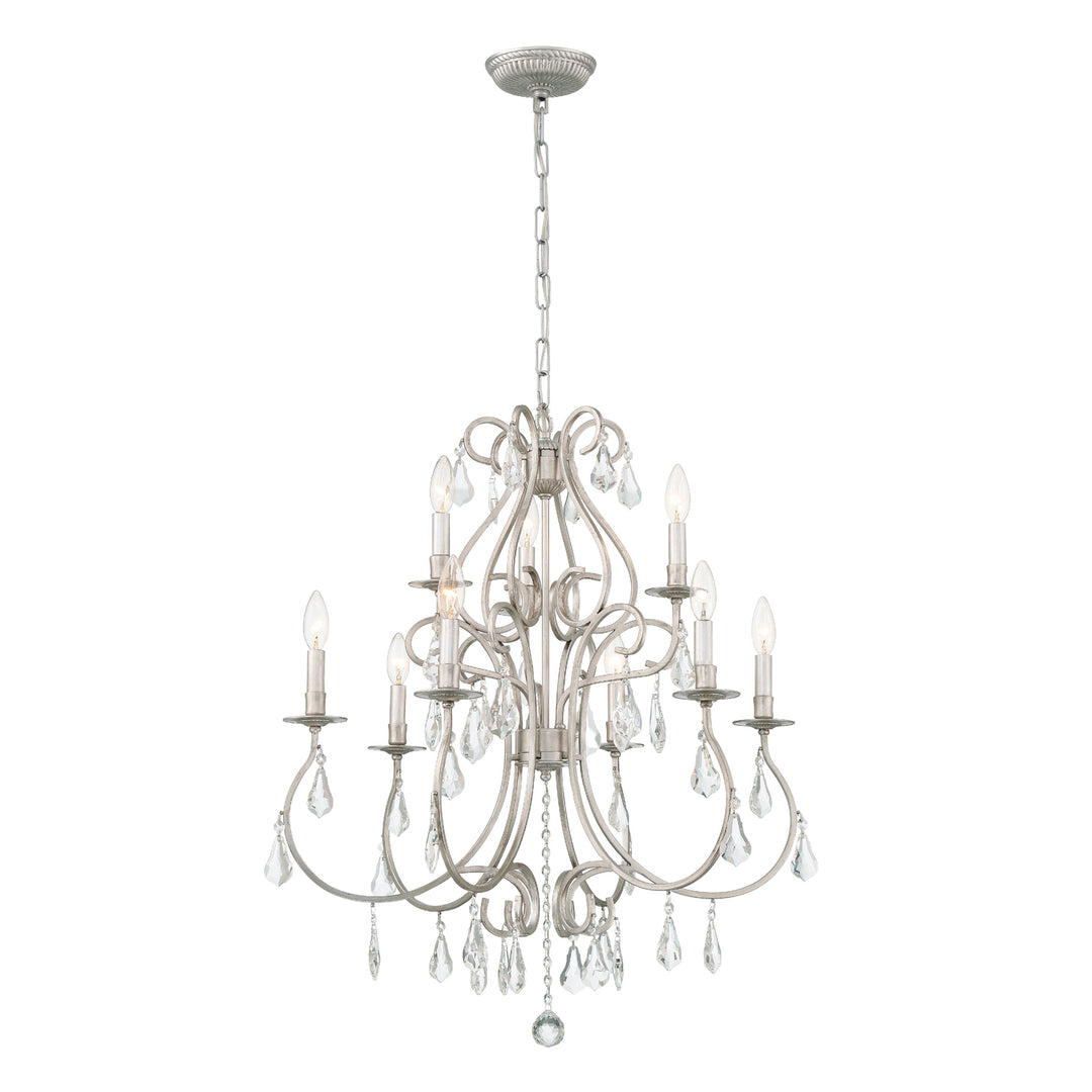 Ashton 9 Light Swarovski Strass Crystal English Bronze Chandelier