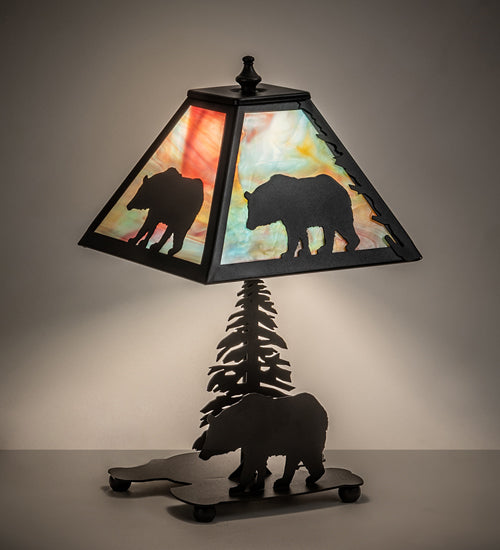 15" High Lone Bear Accent Lamp