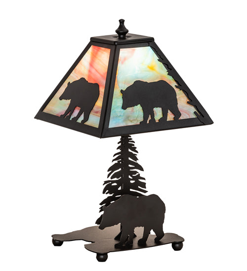 15" High Lone Bear Accent Lamp