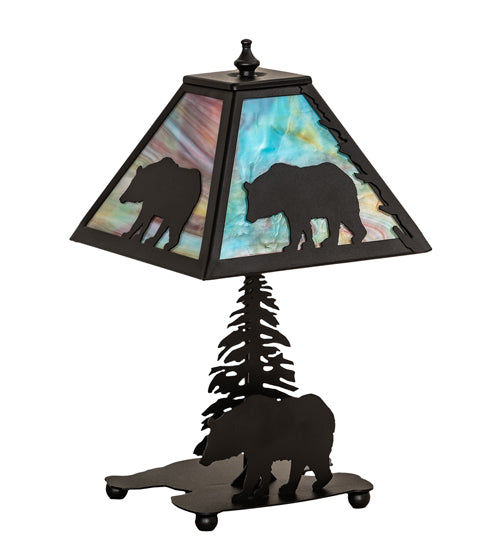 15" High Lone Bear Accent Lamp