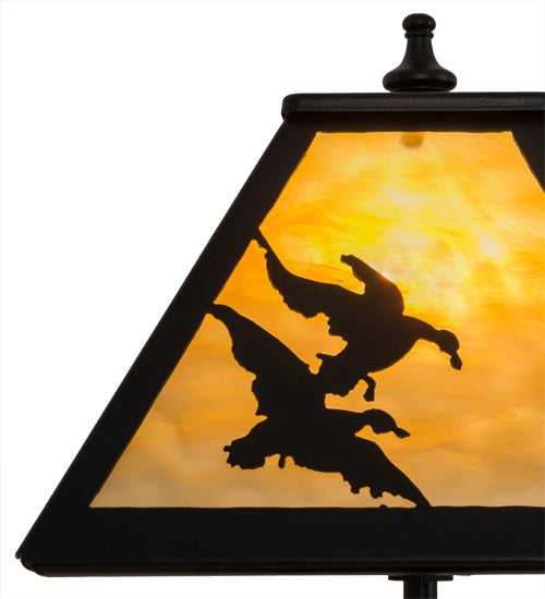 15.5"H Duck Hunter W/Dog Accent Lamp