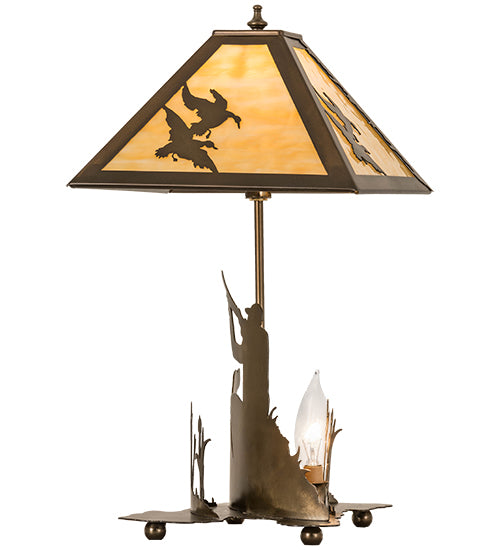 21"H Duck Hunter W/Dog Table Lamp