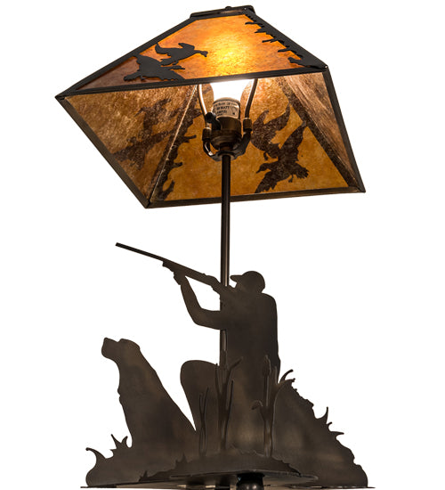 20"H Duck Hunter W/Dog Table Lamp